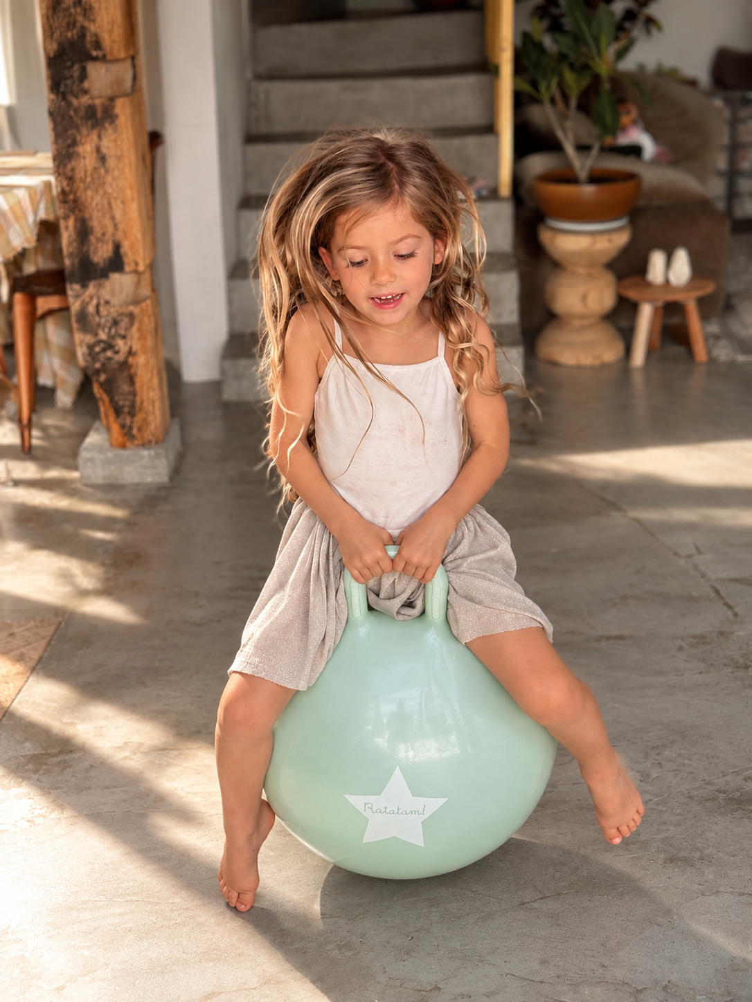 BALLON SAUTEUR UNI MENTHE ENFANTS