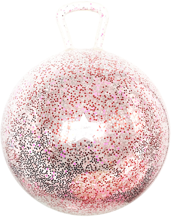 Ballon sauteur à paillettes - Rose