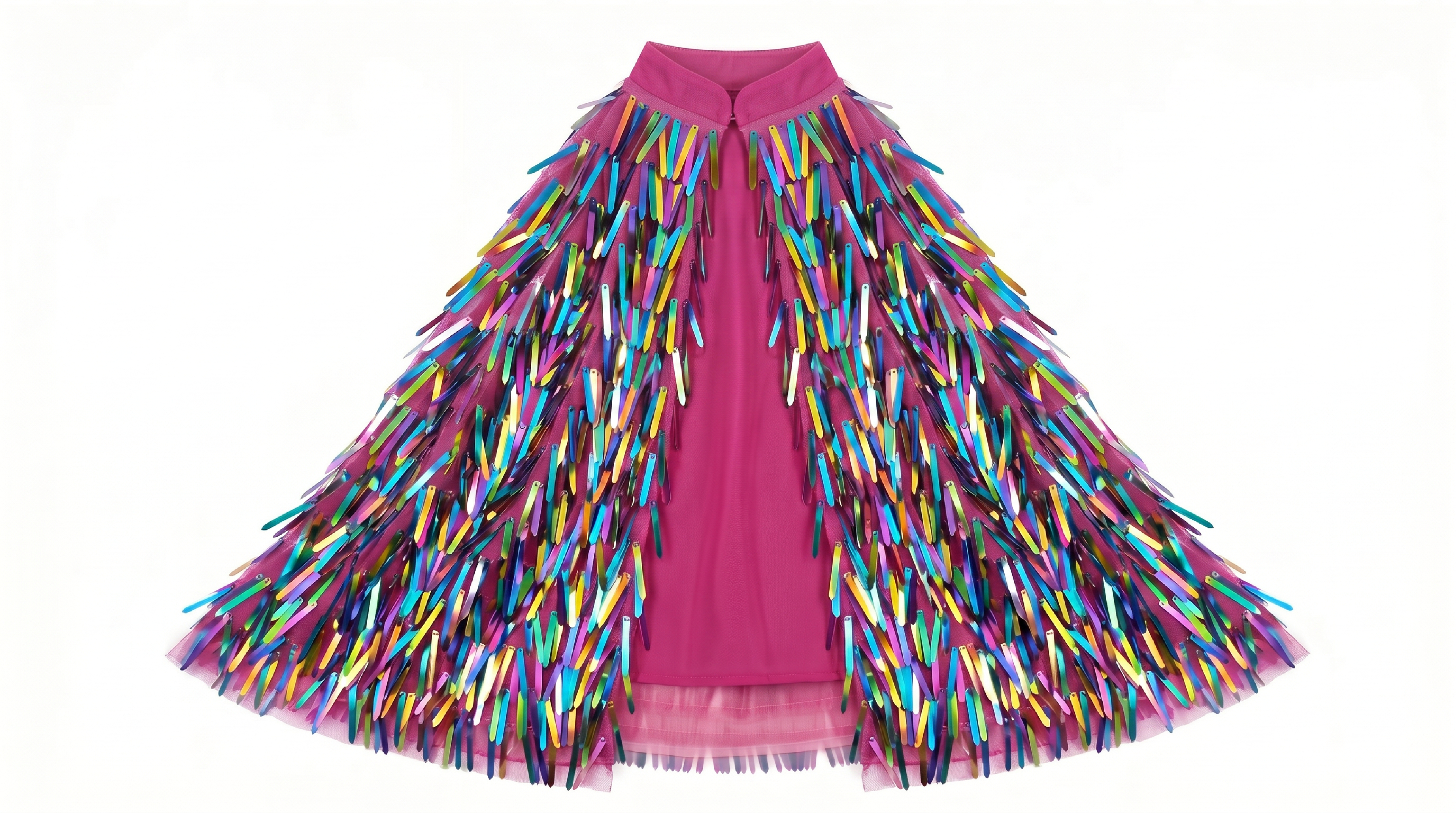 La cape holographique à franges - Multicolore