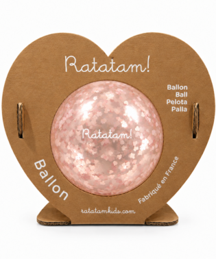 Balle mini coeur 10 cm - Rose