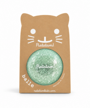 Balle mini shiny 10 cm - Bleu