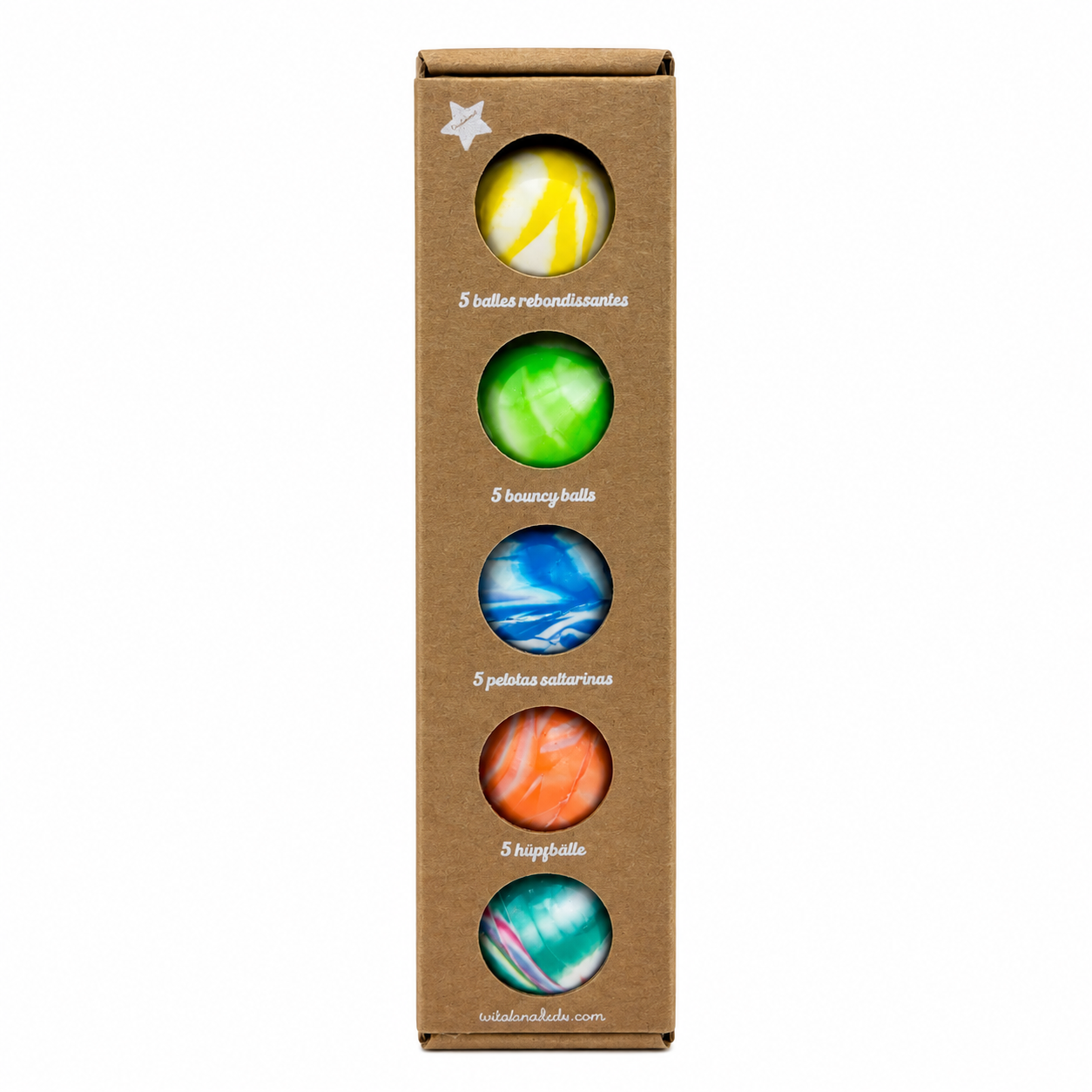 ETUI 5 BALLES REBONDISSANTES VOIE LACTEE JOUETS POUR ENFANTS