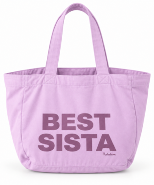 GRAND CABAS EN COTON BEST SISTA VIOLET POUR FEMME MAMAN RATATAM FT-A050