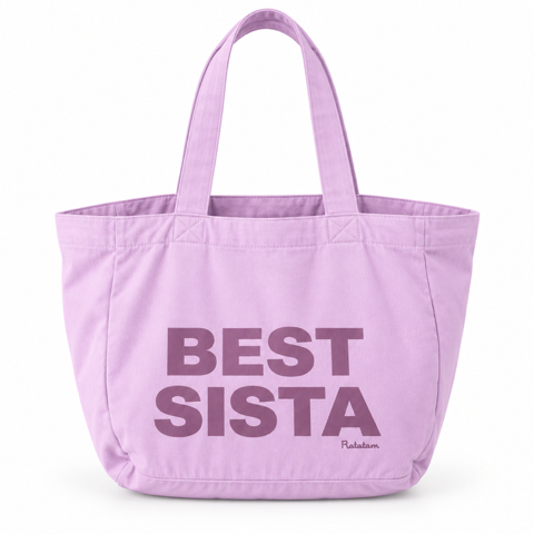 FT-A050 grand cabas best sista GRAND CABAS EN COTON BEST SISTA VIOLET POUR FEMME MAMAN RATATAM FT-A050