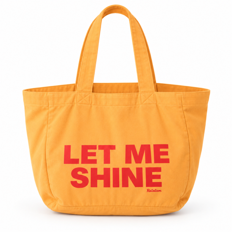 FT-A070 GAND CABAS SHINE ORANGE GRAND CABAS EN COTON LET ME SHINE RATATAM ORANGE FEMME MAMAN