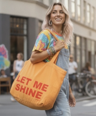 SAC CABAS LET ME SHINE ORANGE