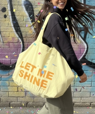 SAC CABAS LET ME SHINE JAUNE