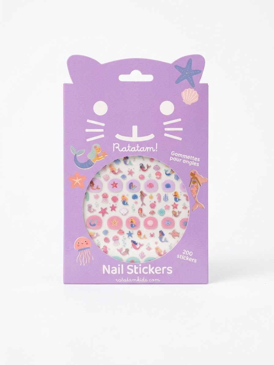 STICKERS D'ONGLES SIRENE POUR ENFANTS DEGUISEMENT JOUET RATATAM STICKERS D'ONGLES SIRENE POUR ENFANTS DEGUISEMENT JOUET RATATAM