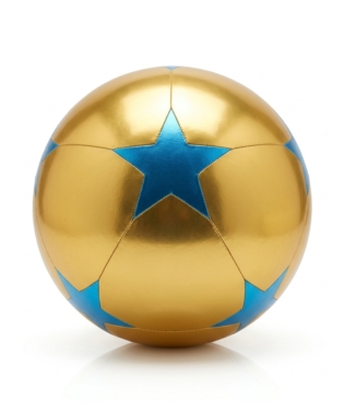 ballon tissu étoiles dore et bleu BT-J021