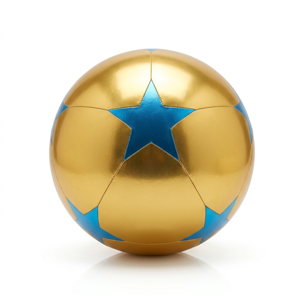 BT-J021 ballon tissu étoiles dore et bleu BT-J021